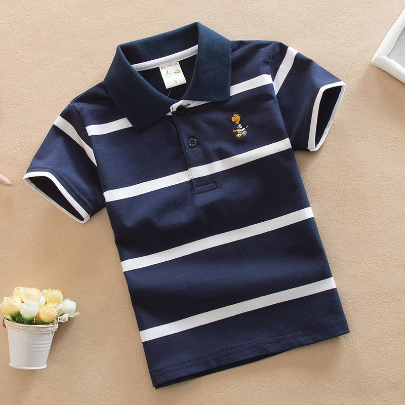 Summer Clothing For Baby Boy - 夏の男の子ポロシャツ半袖 Tシャツ子供のための少年ボトム無地子供スウェットベビー服 2-14 年