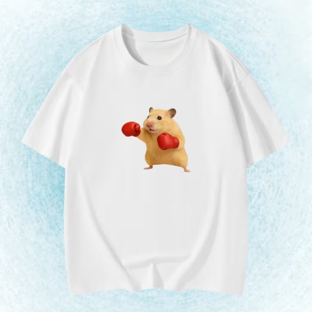 Summer Clothing For Baby Boy - 夏の男の子女の子向けミーム面白いハムスターパターンTシャツ子供ベビー青少年男女兼用Tシャツオーバーサイズストリートウェアカジュアル半袖トップス