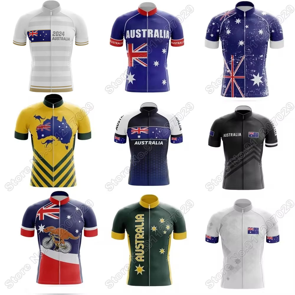 Summer Clothing Australia - 男性用オーストラリア代表サイクリングジャージ,サマーサイクリングウェア,マウンテンバイクシャツ,マウンテンバイクレーストップ,MTB,2022
