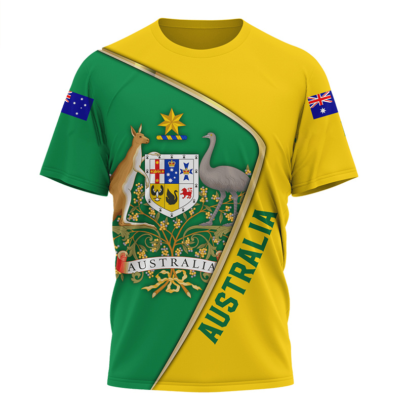 Summer Clothing Women Australia - アボリジニカンガルーオーストラリアトップティーズ絵画夏メンズ Tシャツ 3D 印刷 Tシャツ女性半袖特大服