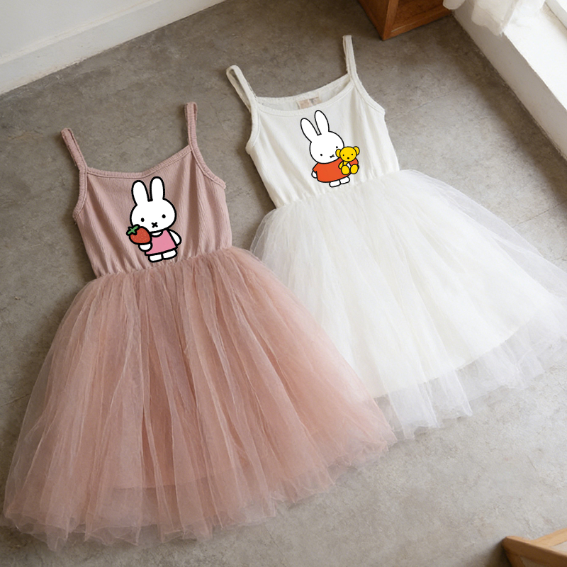 Summer Clothing Baby Girl - ミッフィー子供スパゲッティストラップドレス少女漫画かわいいフロック子供服夏のファッションドレスベビープリンセススカート誕生日ギフト