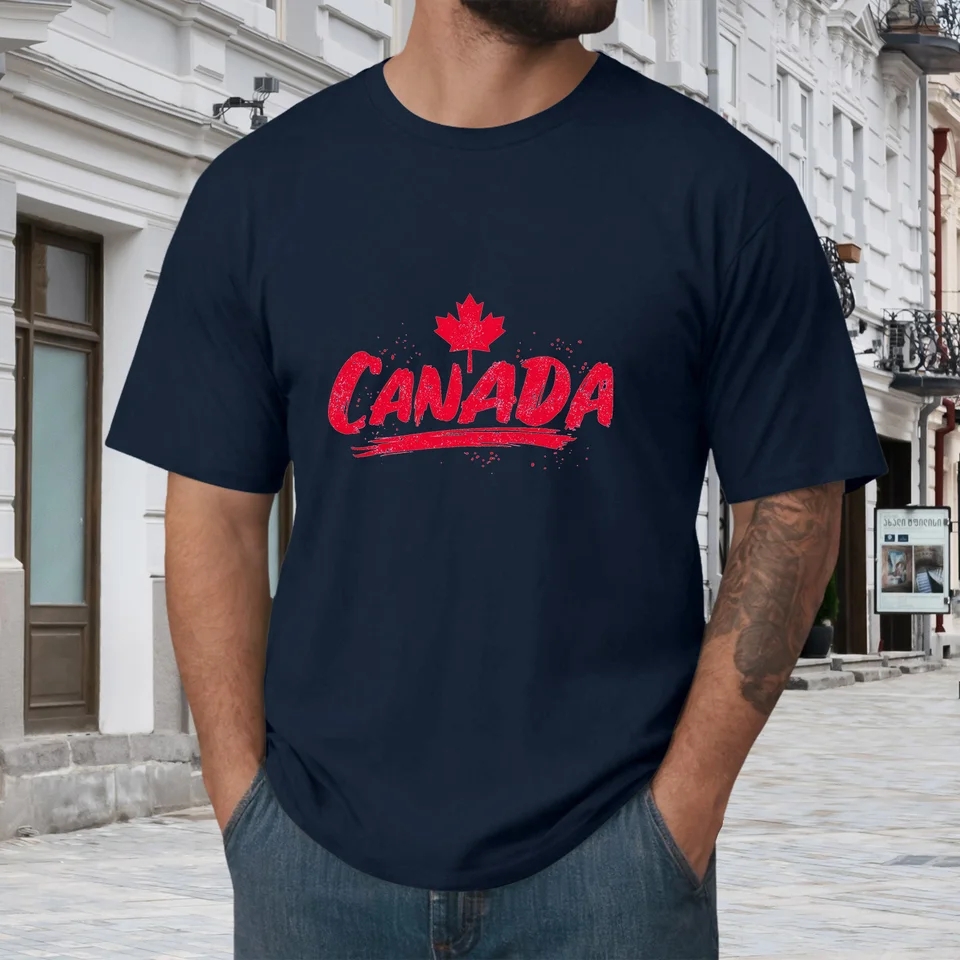 Summer Clothing Canada - ファッションカエデの葉カナダ国旗メンズ Tシャツ夏カジュアル O ネック半袖 Tシャツストリート男性服トップス