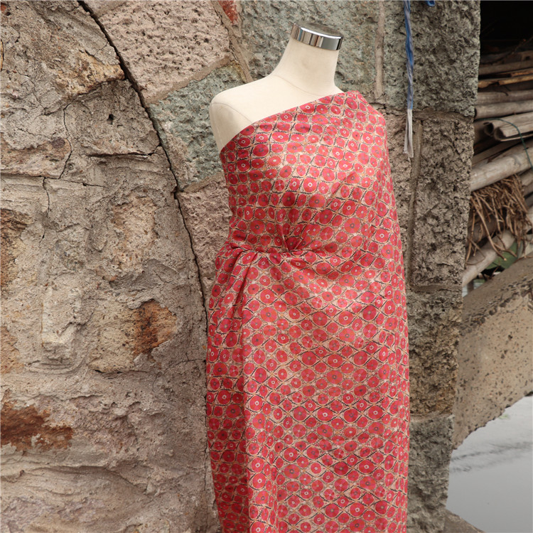 Summer Clothing Fabric - 1 ヤードの幾何学的なプリント生地ナチュラルピュアラミーパッチワークハイエンドガウン、ドレス、薄い夏スタイルの衣料用生地