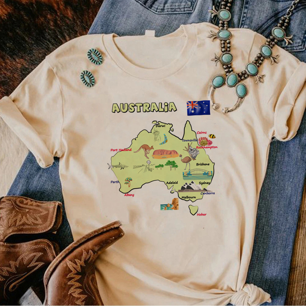 Summer Clothing Women Australia - Australia koala-女性用Y2k Tシャツ,女性用原宿服,楽しい,2000s