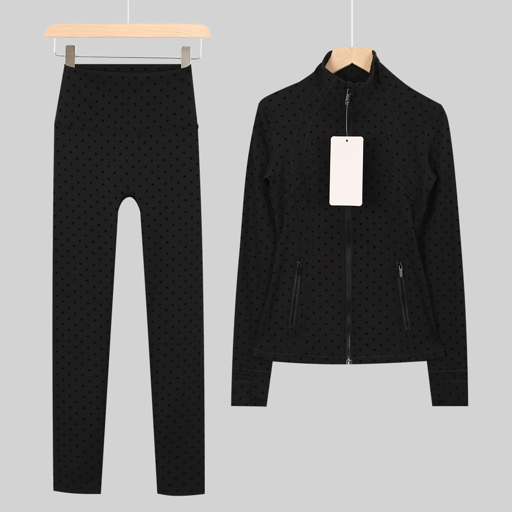 Summer Clothing Wear - レディースヨガスポーツジャケットセット ヨガウェア ランニングフィットネス カジュアルジャケット アクティブウェア ナインポイントパンツ