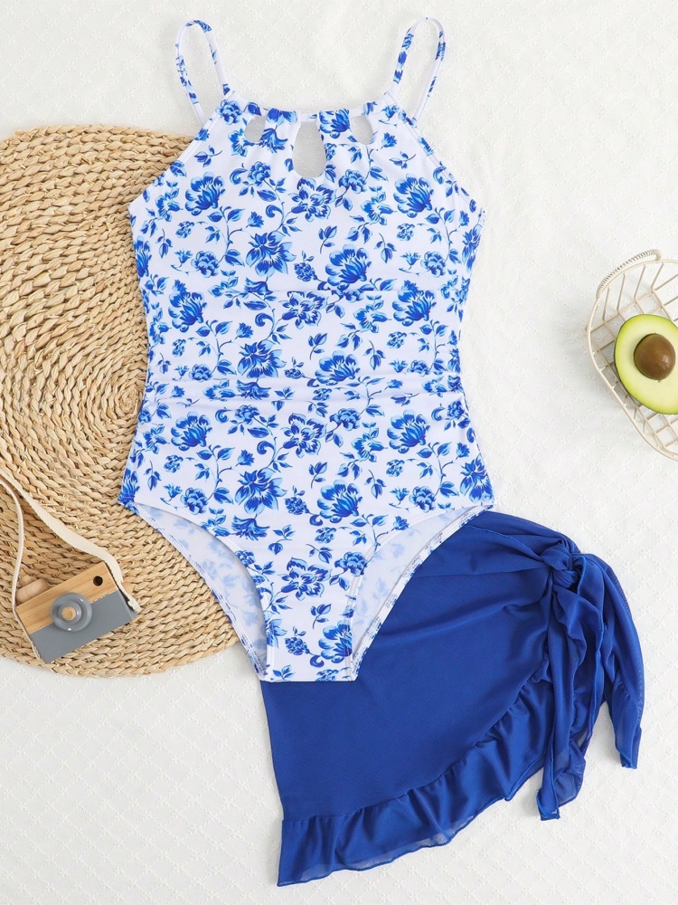 Swim Cover Up Mesh - ワンピースガールズキッズ水着 2026 新しいブループリントスリング子供水着夏メッシュビーチカバーアップ水着水泳用