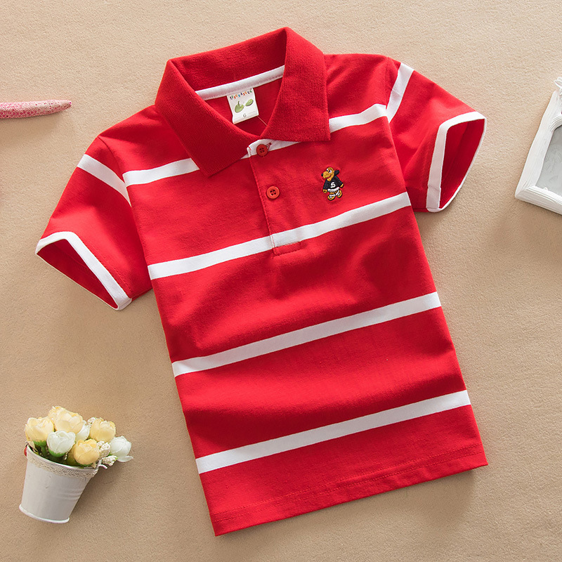 夏の男の子ポロシャツ半袖 Tシャツ子供のための少年ボトム無地 - Summer Clothing For Baby Boy のレビューと価格