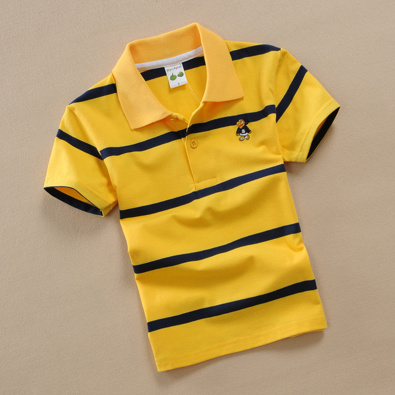 夏の男の子ポロシャツ半袖 Tシャツ子供のための少年ボトム無地 - Summer Clothing For Baby Boy のレビューと価格