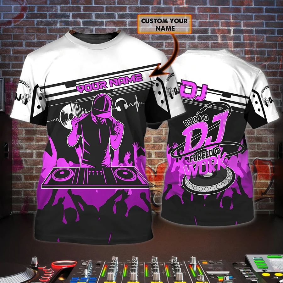 最新の夏のメンズ Tシャツ DJ ライブパーソナライズされた - Summer Clothing Name のレビューと価格
