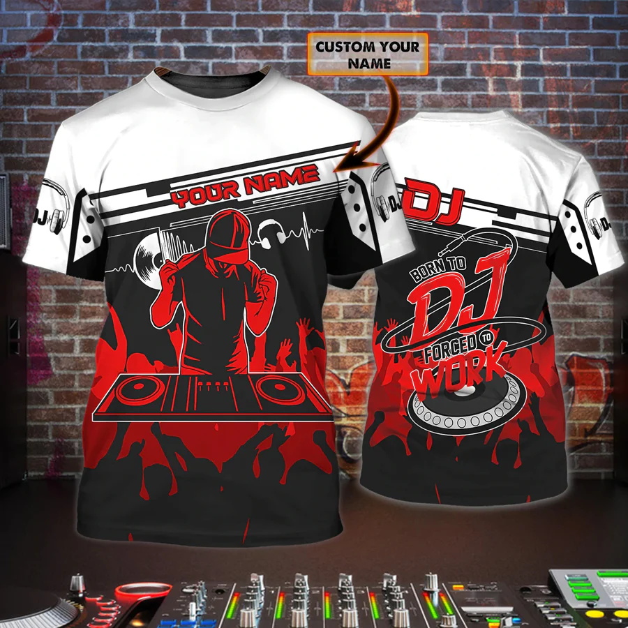 最新の夏のメンズ Tシャツ DJ ライブパーソナライズされた - Summer Clothing Name のレビューと価格