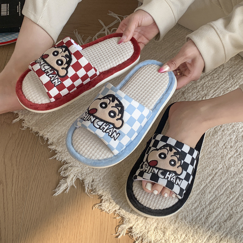 アニメクレヨンしんちゃん亜麻スリッパかわいい男性女性かわいい - Japan Summer Festival Clothing のレビューと価格