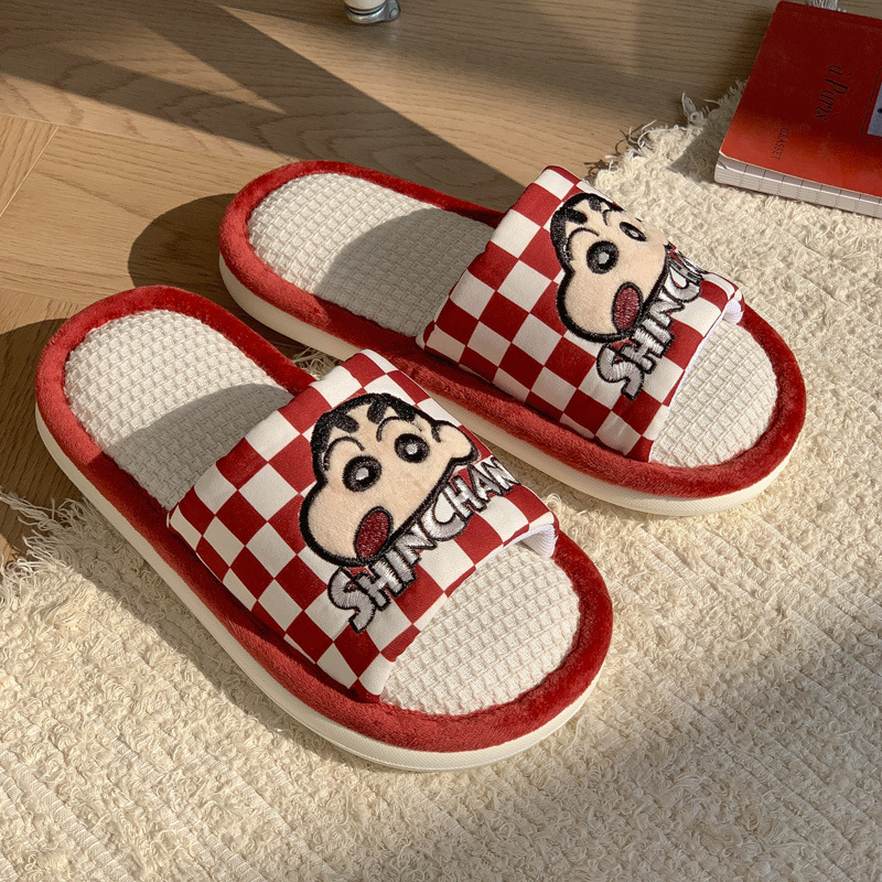 アニメクレヨンしんちゃん亜麻スリッパかわいい男性女性かわいい - Japan Summer Festival Clothing のレビューと価格