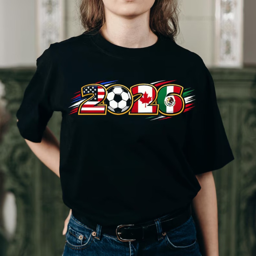 2026 米国カナダメキシコサッカーグラフィック男性女性綿  - Summer Clothing Canada のレビューと価格