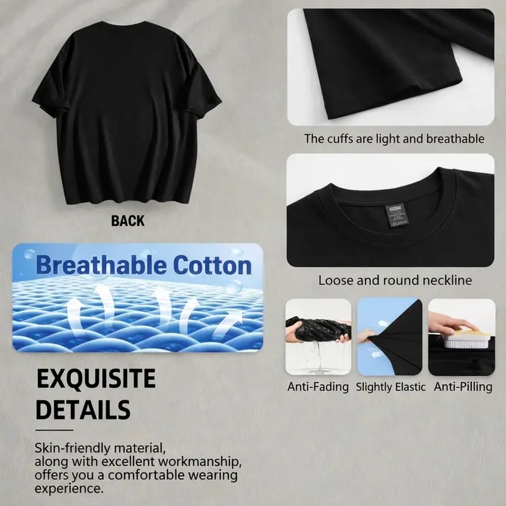 メンズコットンラウンドネック半袖グラフィックTシャツ - カ - Summer Clothing Wear のレビューと価格