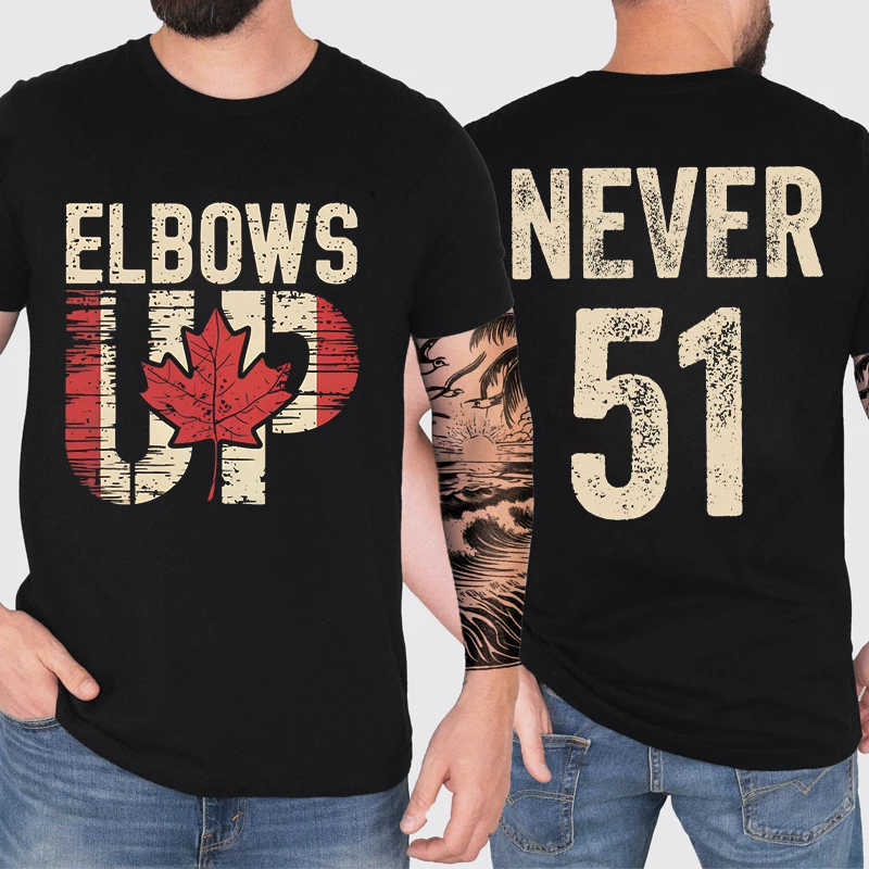 レトロエルボーアップカナダプリント Tシャツ男性のための夏の - Summer Clothing Canada のレビューと価格