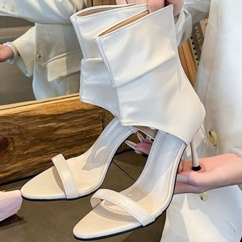 春夏デザインセクシーなオープントゥ中空薄型ヒールクールブーツ - Summer Clothing Elegant のレビューと価格