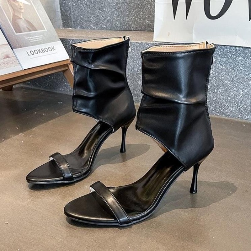 春夏デザインセクシーなオープントゥ中空薄型ヒールクールブーツ - Summer Clothing Elegant のレビューと価格