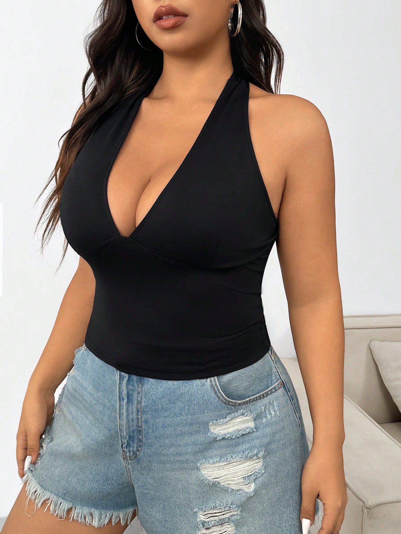 新作ファッション無地プラスサイズレディースファッションセクシ - Summer Clothing For Plus Size Women のレビューと価格