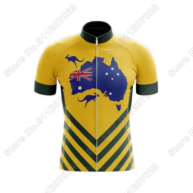 男性用オーストラリア代表サイクリングジャージ,サマーサイクリ - Summer Clothing Australia のレビューと価格