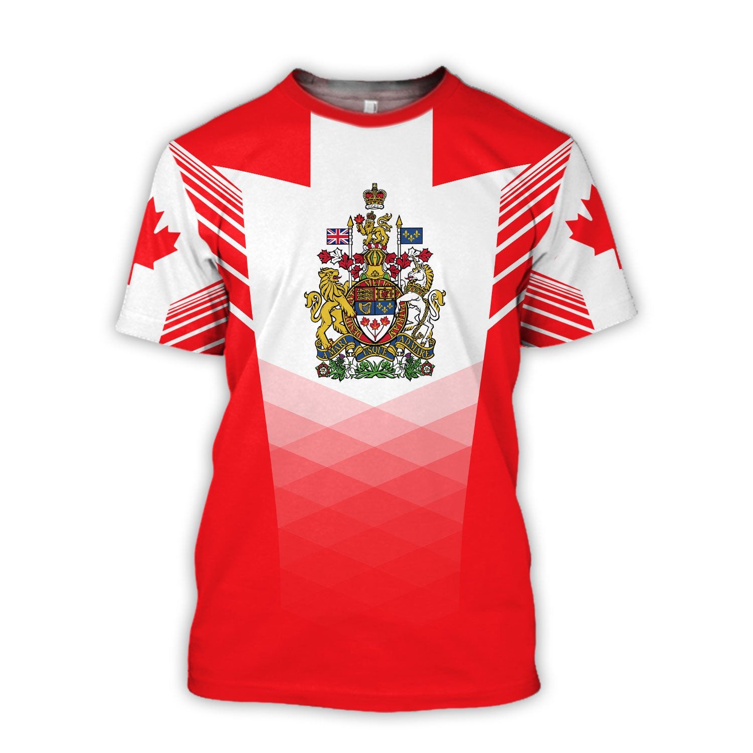 カナダ Tシャツ カナダ国旗メープルリーフ 3D プリント  - Summer Clothing Canada のレビューと価格
