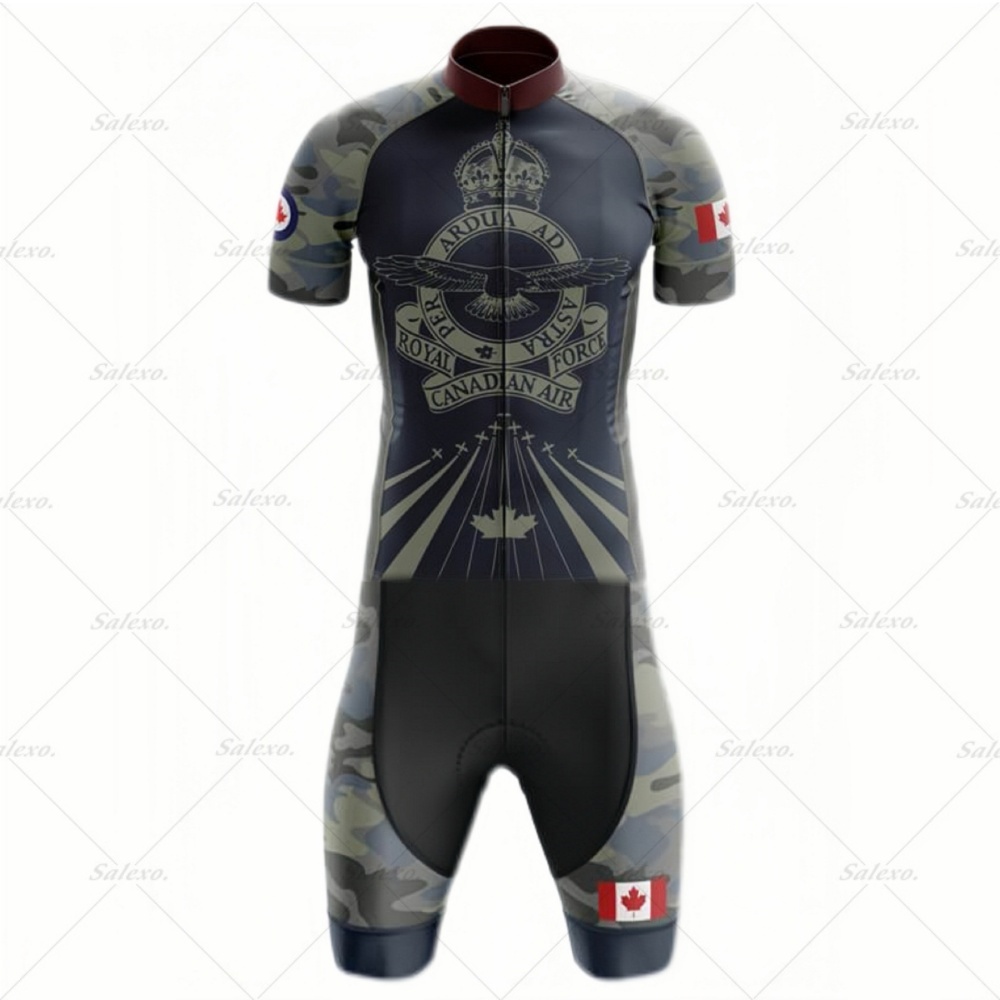 カナダ迷彩スキンスーツ男性トライアスロンチームサイクリング  - Summer Clothing Canada のレビューと価格