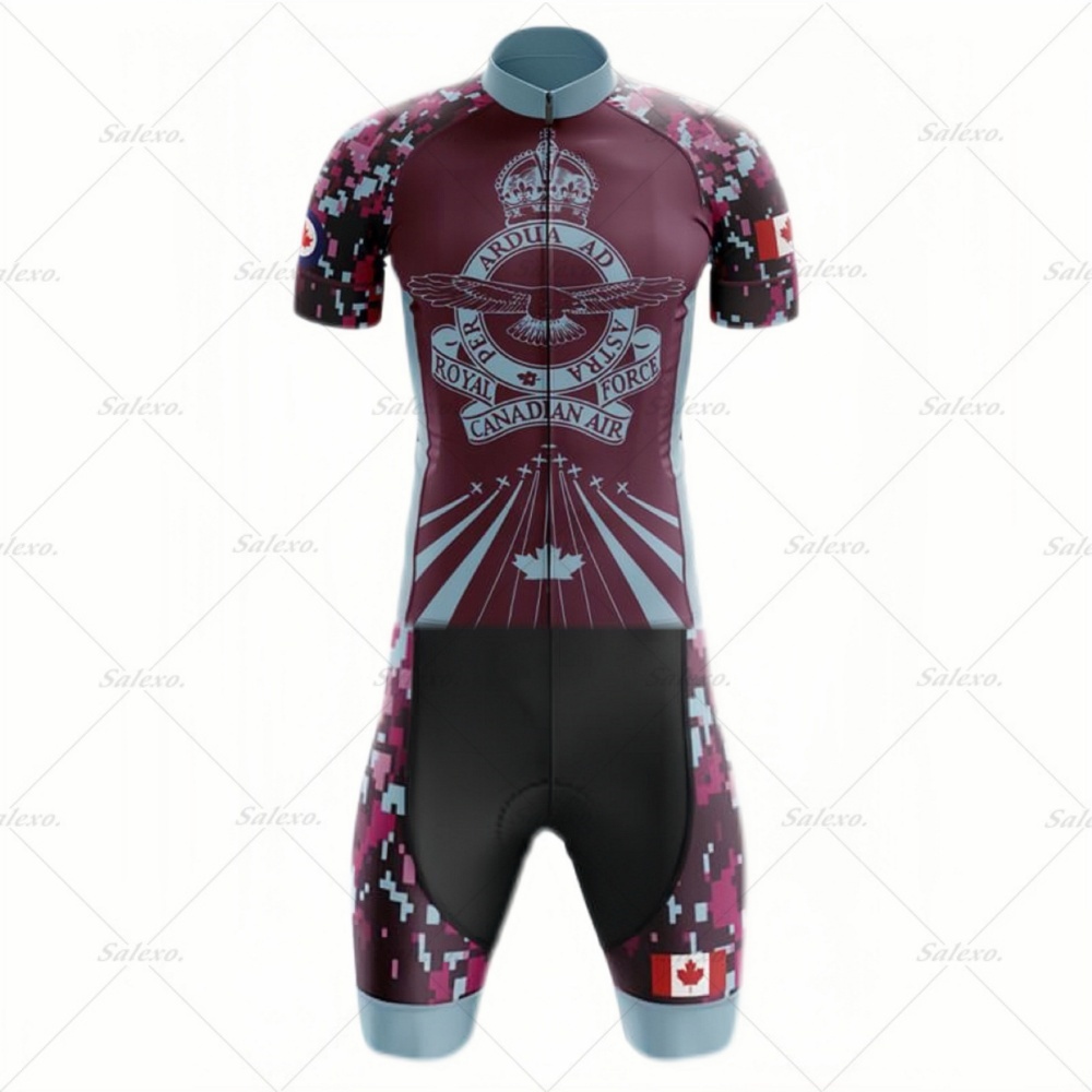 カナダ迷彩スキンスーツ男性トライアスロンチームサイクリング  - Summer Clothing Canada のレビューと価格