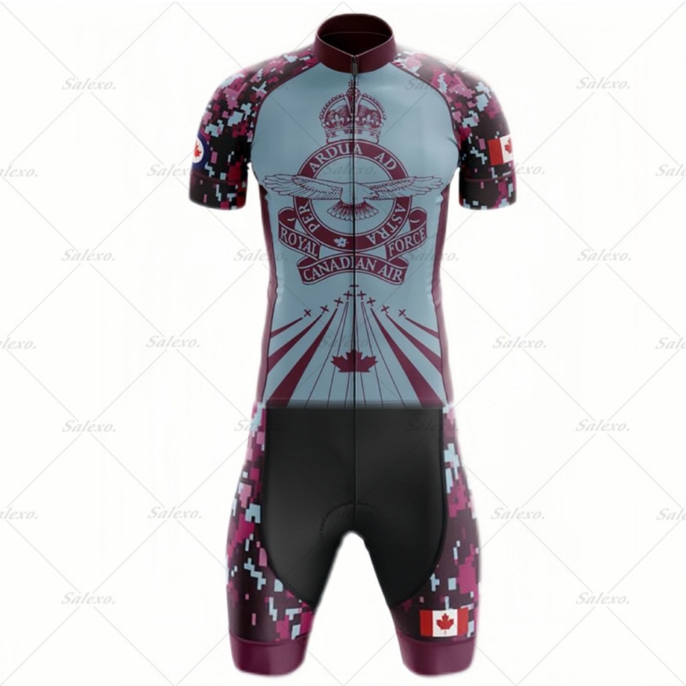 カナダ迷彩スキンスーツ男性トライアスロンチームサイクリング  - Summer Clothing Canada のレビューと価格