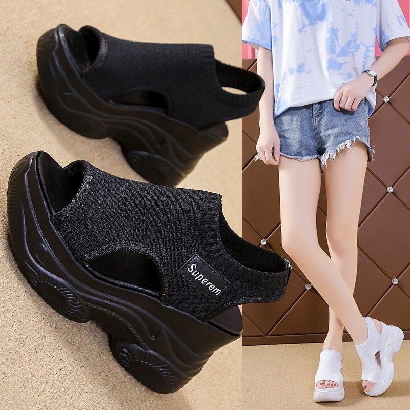 2025年夏 レディース ウェッジヒール サンダル 伸縮性の - Summer Clothing Fabric のレビューと価格