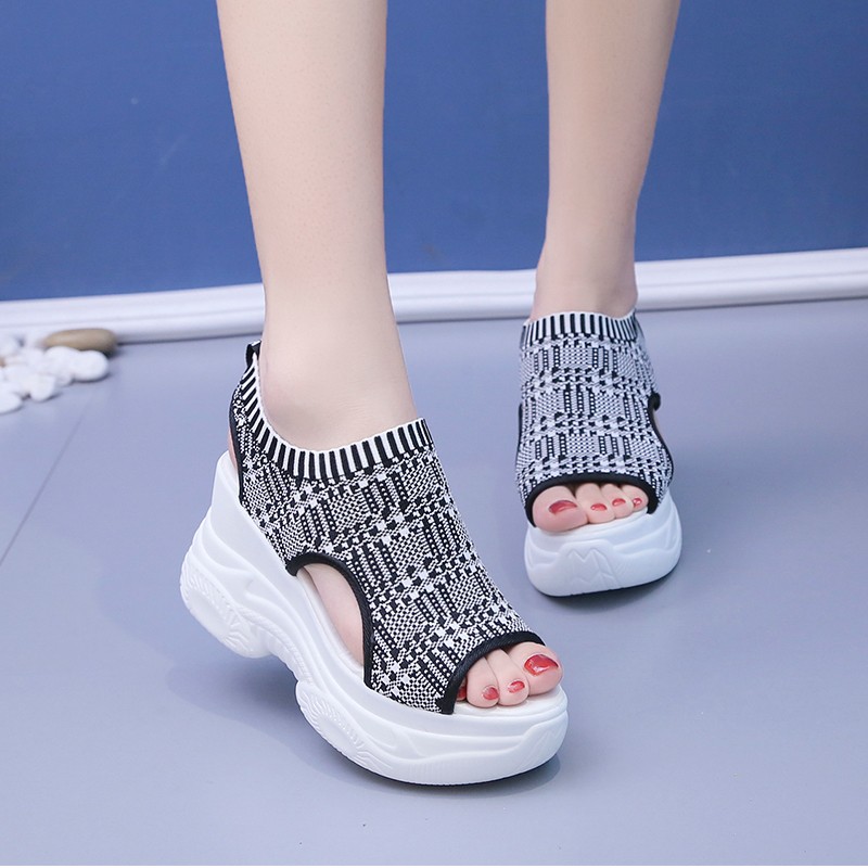 2025年夏 レディース ウェッジヒール サンダル 伸縮性の - Summer Clothing Fabric のレビューと価格