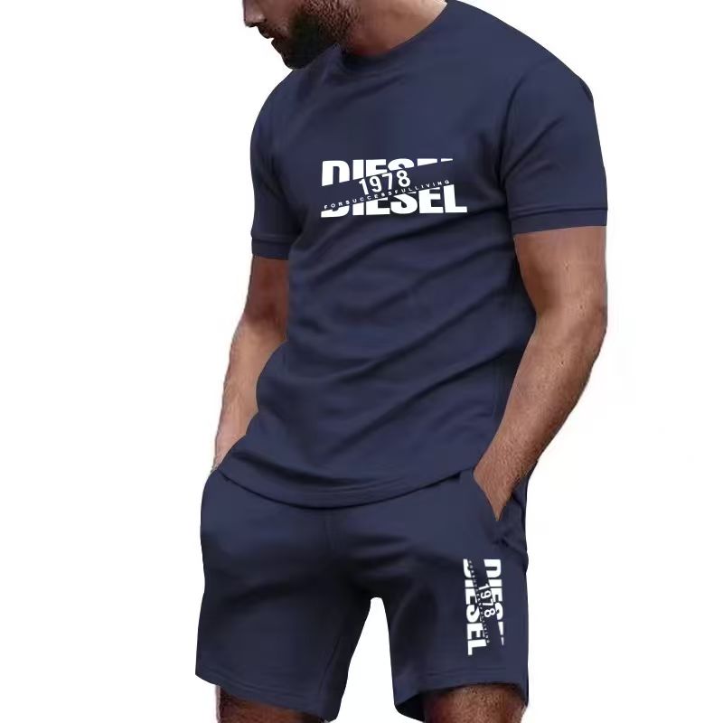 2026年新作夏メンズTシャツ+ショートパンツセット、プリン - Summer Clothing Guys のレビューと価格