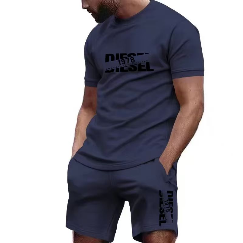 2026年新作夏メンズTシャツ+ショートパンツセット、プリン - Summer Clothing Guys のレビューと価格