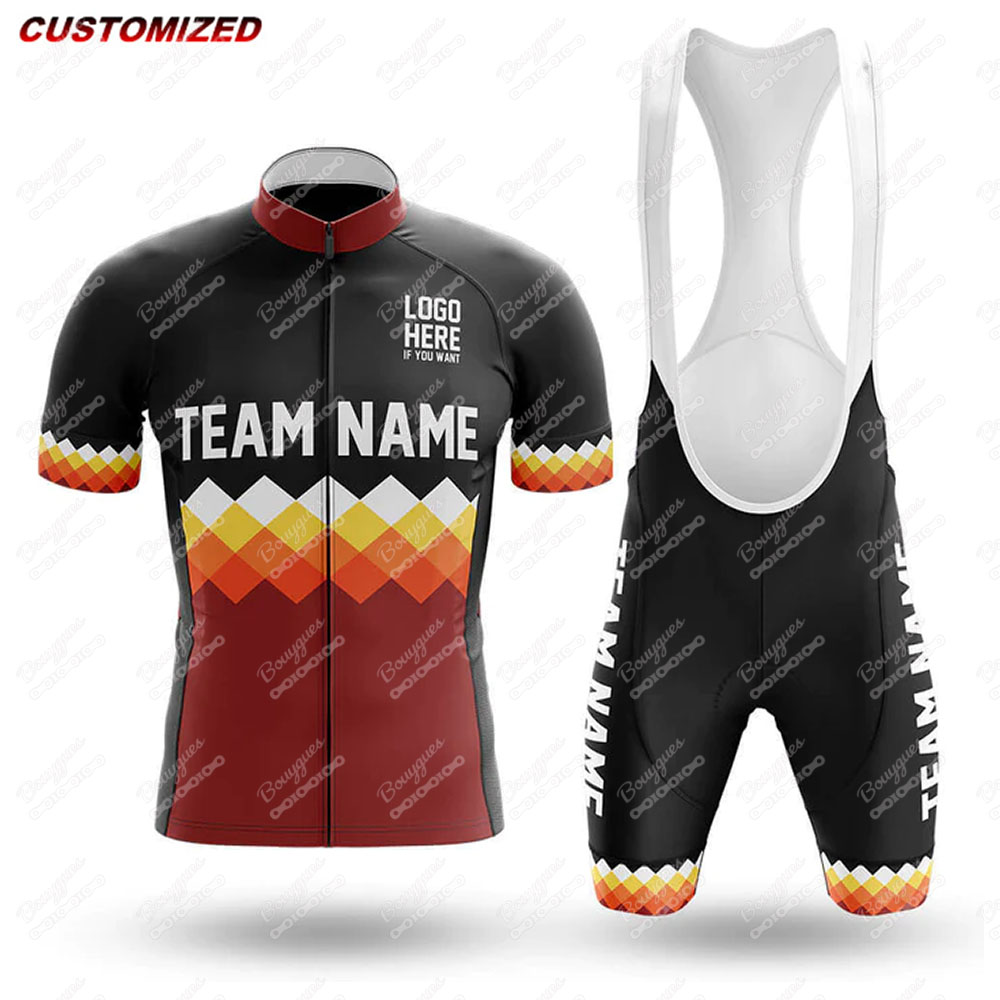 男性用のカスタマイズされたチーム名のサイクリングジャージーセ - Summer Clothing Name のレビューと価格