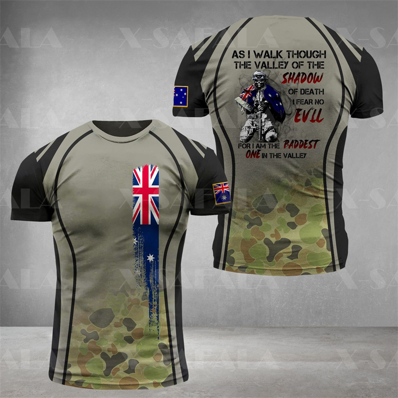 メンズaustraliaアーミーミリタリースカルTシャツ、グ - Summer Clothing Australia のレビューと価格