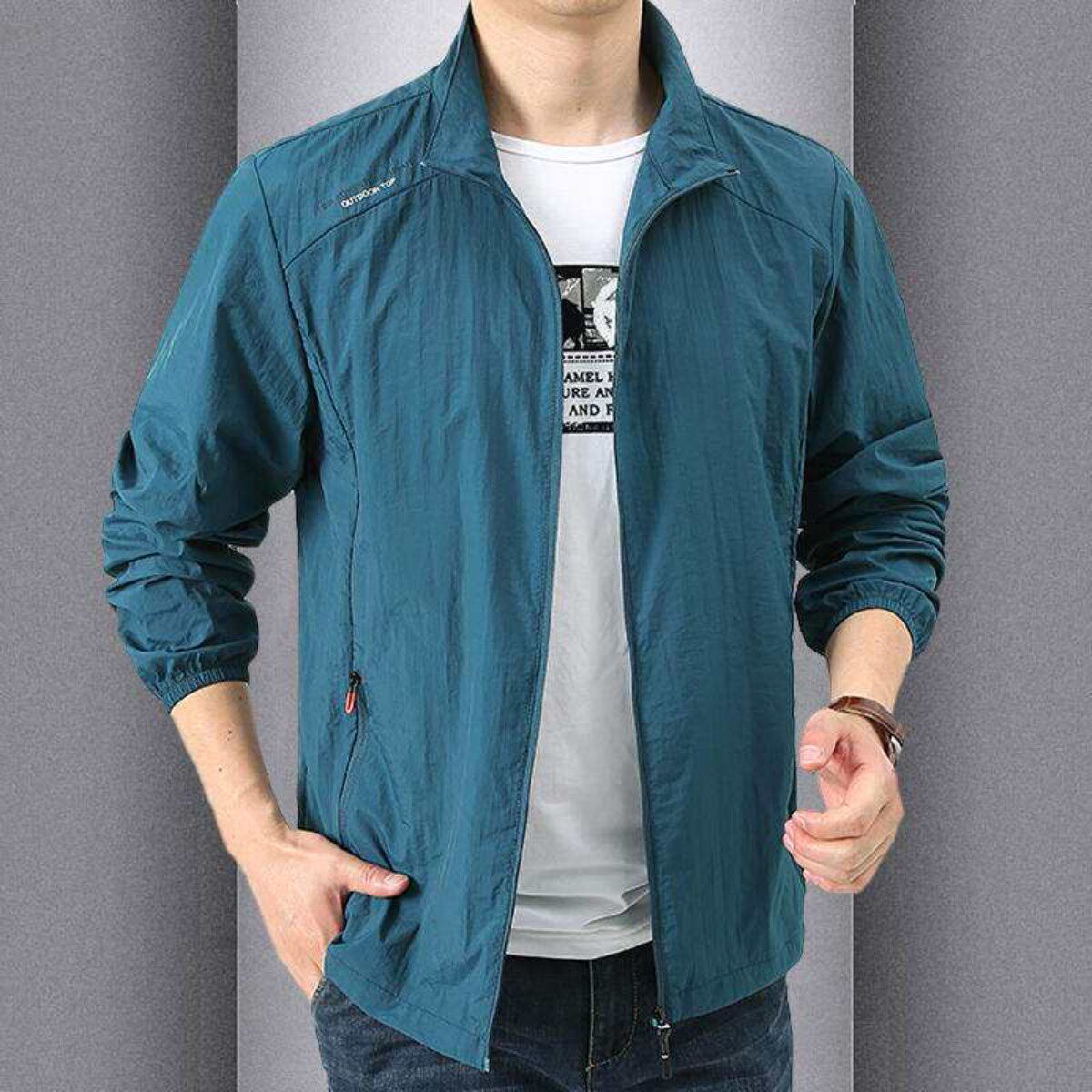 超薄型アイスシルクメンズサマーファッション日焼け止め服通気性 - Summer Clothing Wear のレビューと価格