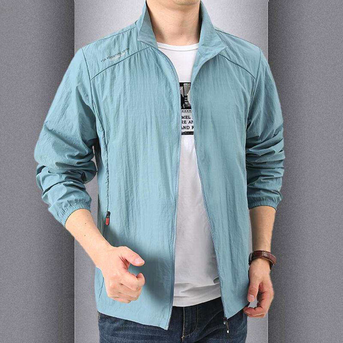 超薄型アイスシルクメンズサマーファッション日焼け止め服通気性 - Summer Clothing Wear のレビューと価格
