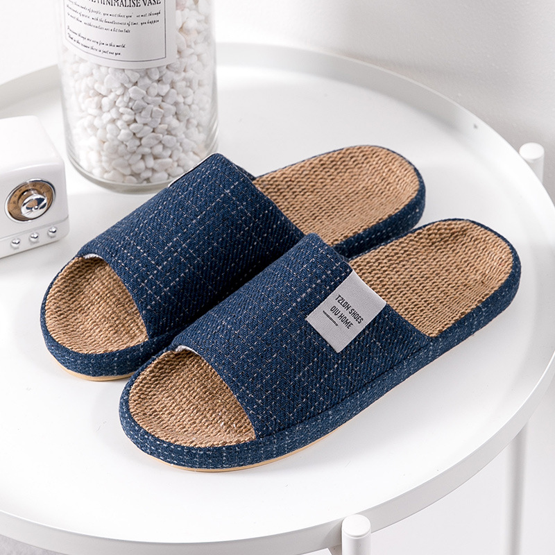 メンズ通気性リネンスリッパ、四季対応室内静音、滑り止め寝室用 - Summer Clothing Fabric のレビューと価格