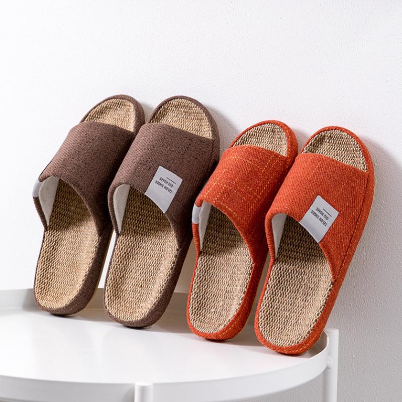 メンズ通気性リネンスリッパ、四季対応室内静音、滑り止め寝室用 - Summer Clothing Fabric のレビューと価格