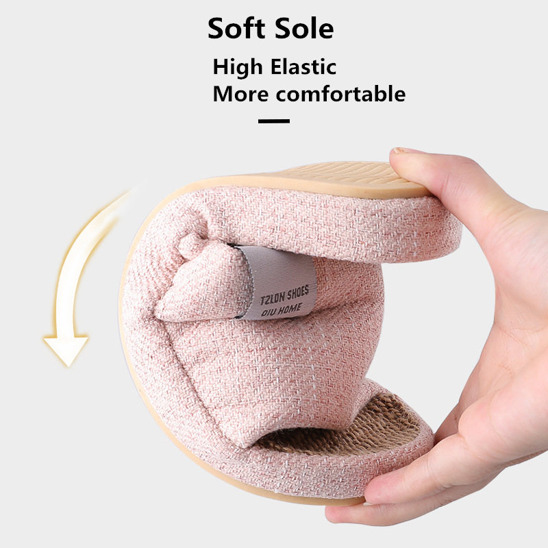 メンズ通気性リネンスリッパ、四季対応室内静音、滑り止め寝室用 - Summer Clothing Fabric のレビューと価格