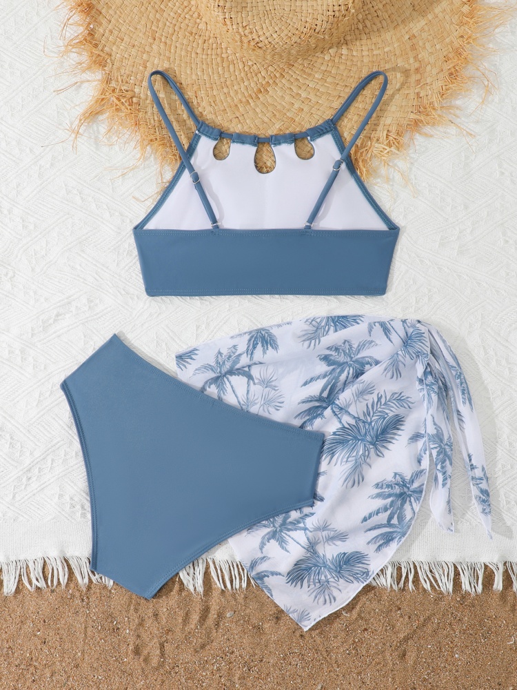 ビキニガールズキッズ水着2026新作ソリッドスリングビキニセ - Swim Cover Up Mesh のレビューと価格