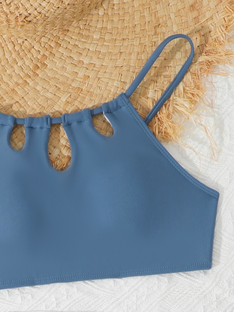 ビキニガールズキッズ水着2026新作ソリッドスリングビキニセ - Swim Cover Up Mesh のレビューと価格