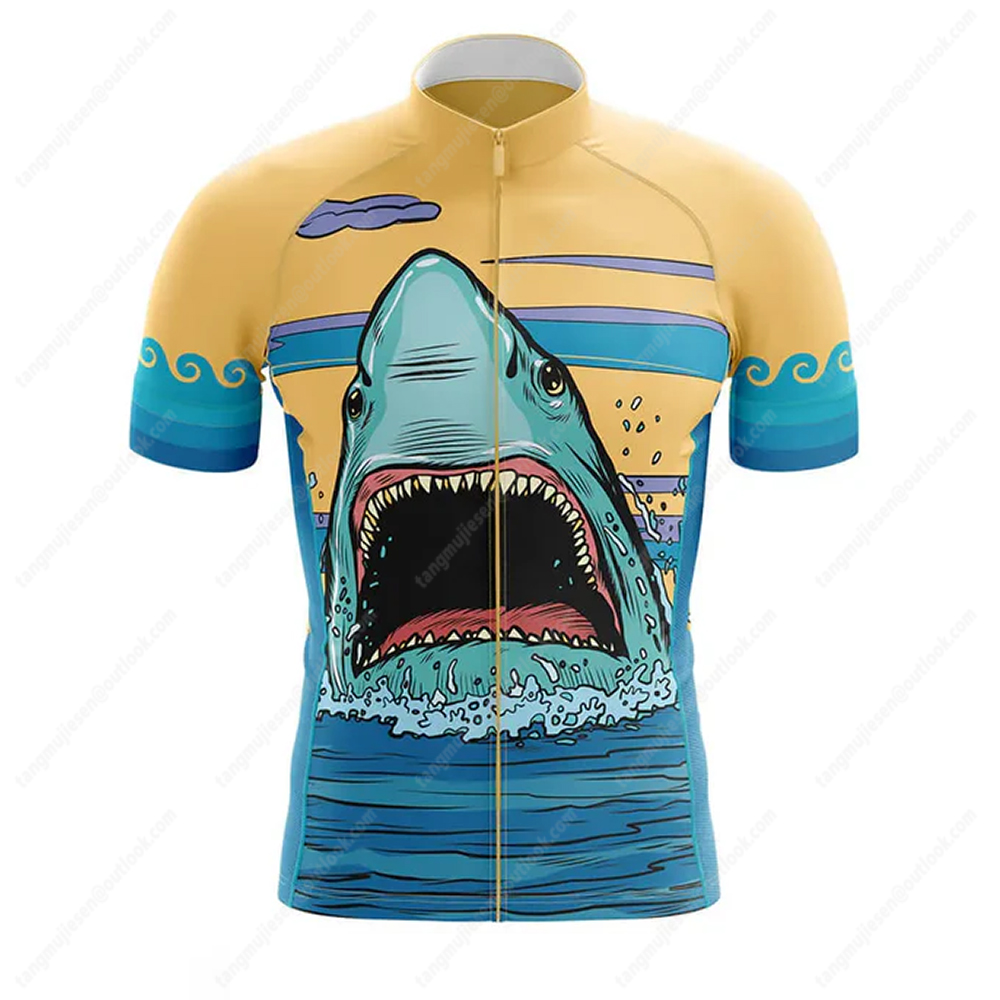 シャークサイクリングチーム服 Mtb 男性服用品男性プロフェ - Summer Jumper Clothing のレビューと価格