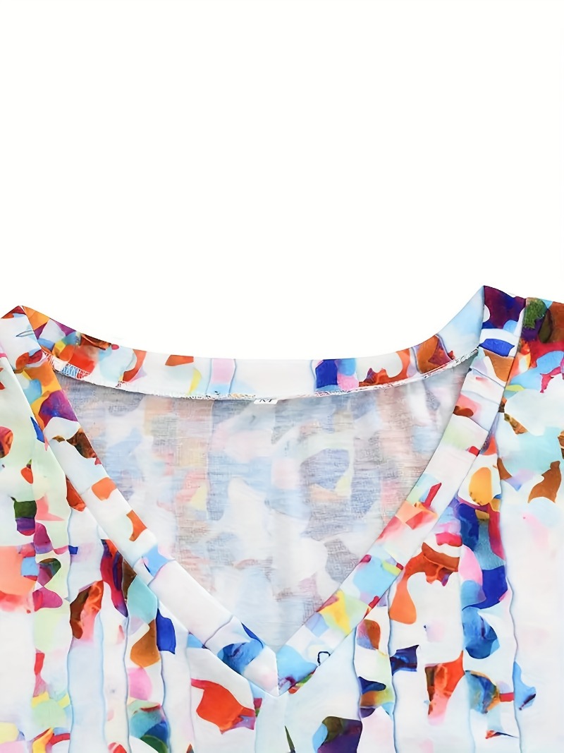 女性用Vネックノースリーブトップ,ルーズカジュアルウェア,フ - Summer Clothing For Plus Size Women のレビューと価格