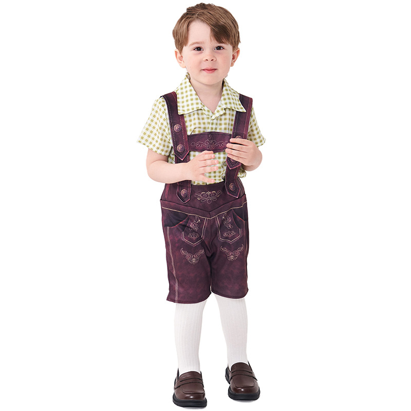 男の赤ちゃん服ドイツオクトーバーフェスト衣装子供市松 Tシャ - Summer Clothing For Baby Boy のレビューと価格