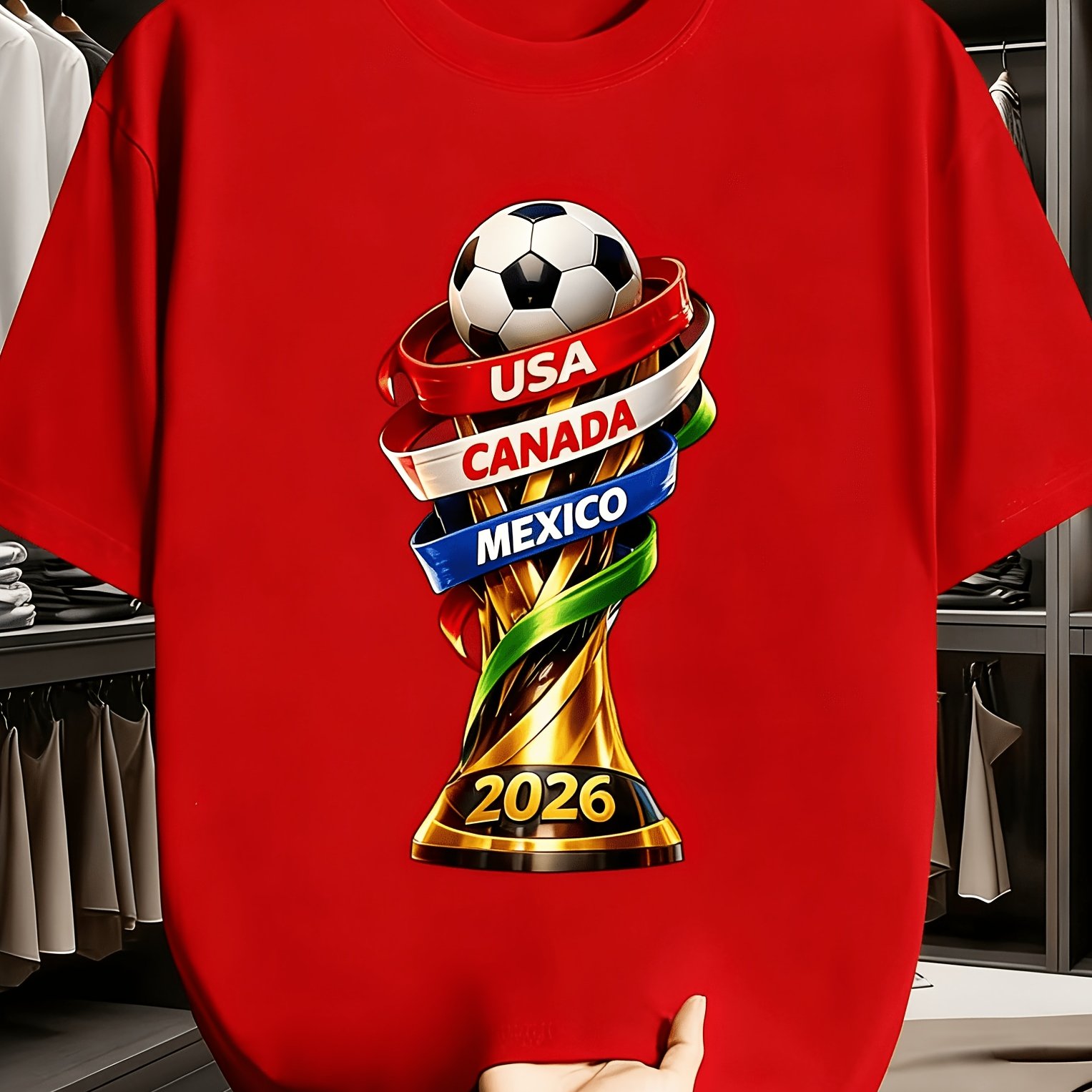 2026年米国カナダカップ楽しいプリントTシャツメンズカジュ - Summer Clothing Canada のレビューと価格