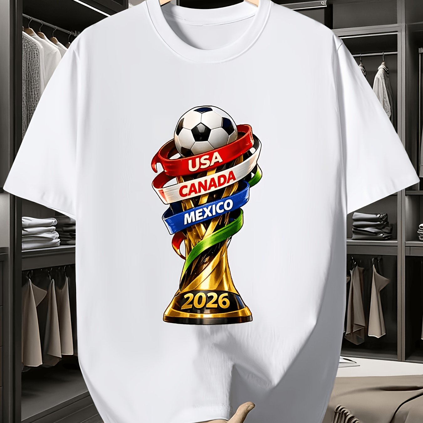 2026年米国カナダカップ楽しいプリントTシャツメンズカジュ - Summer Clothing Canada のレビューと価格