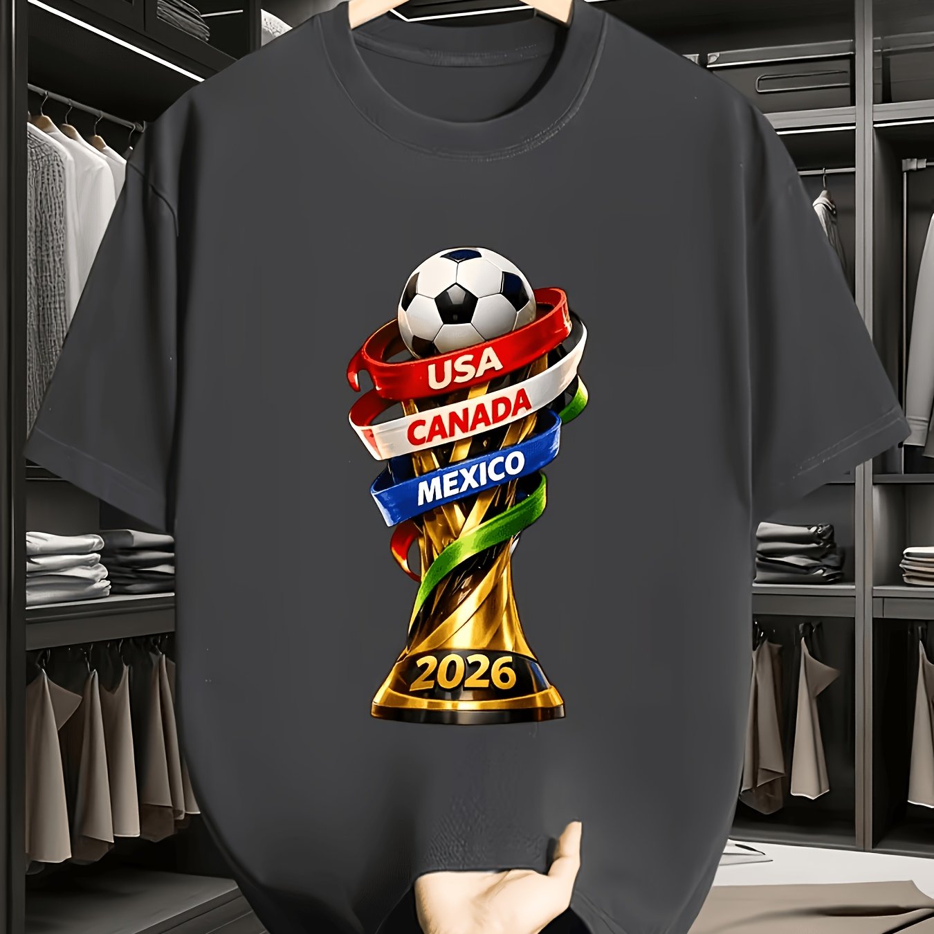 2026年米国カナダカップ楽しいプリントTシャツメンズカジュ - Summer Clothing Canada のレビューと価格
