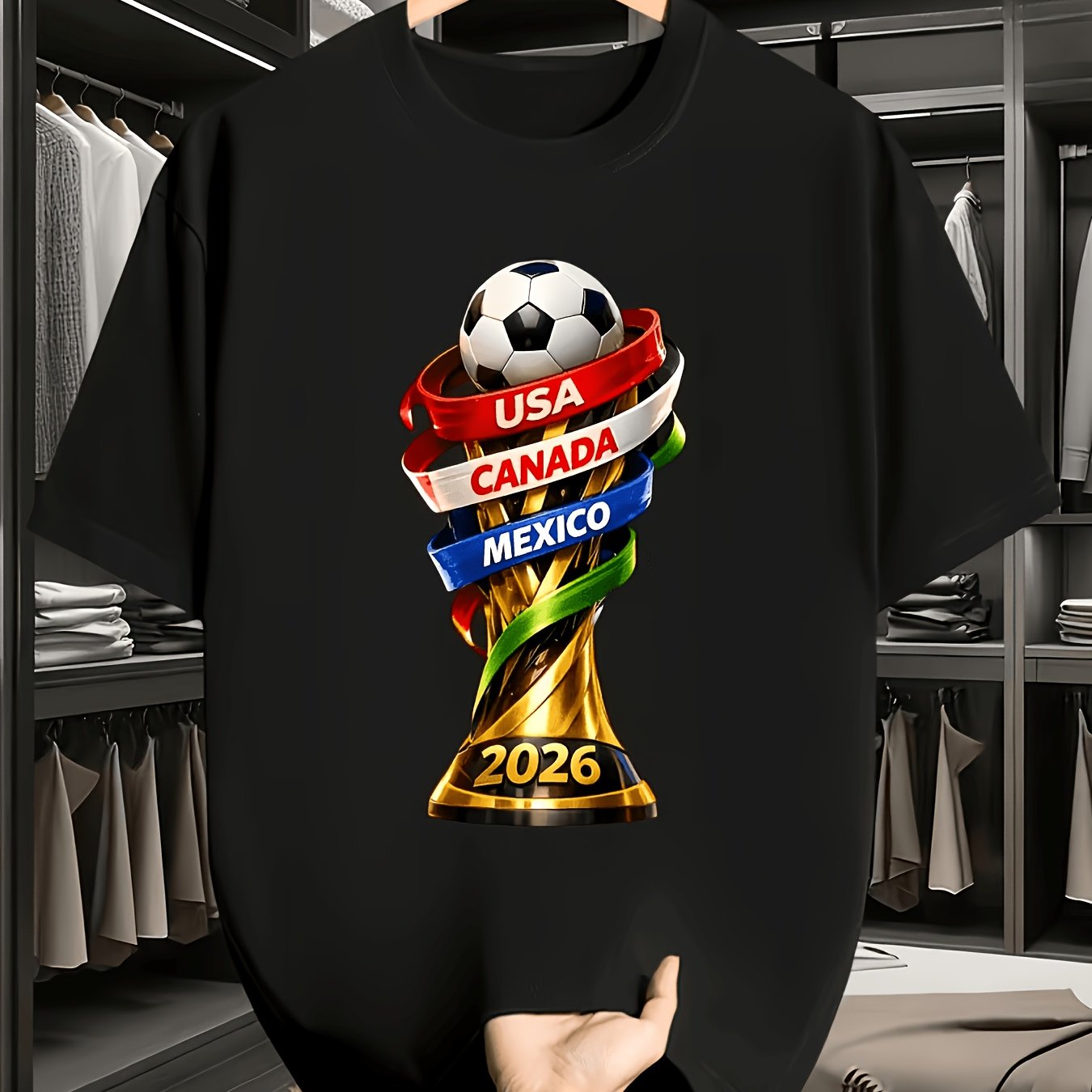 2026年米国カナダカップ楽しいプリントTシャツメンズカジュ - Summer Clothing Canada のレビューと価格
