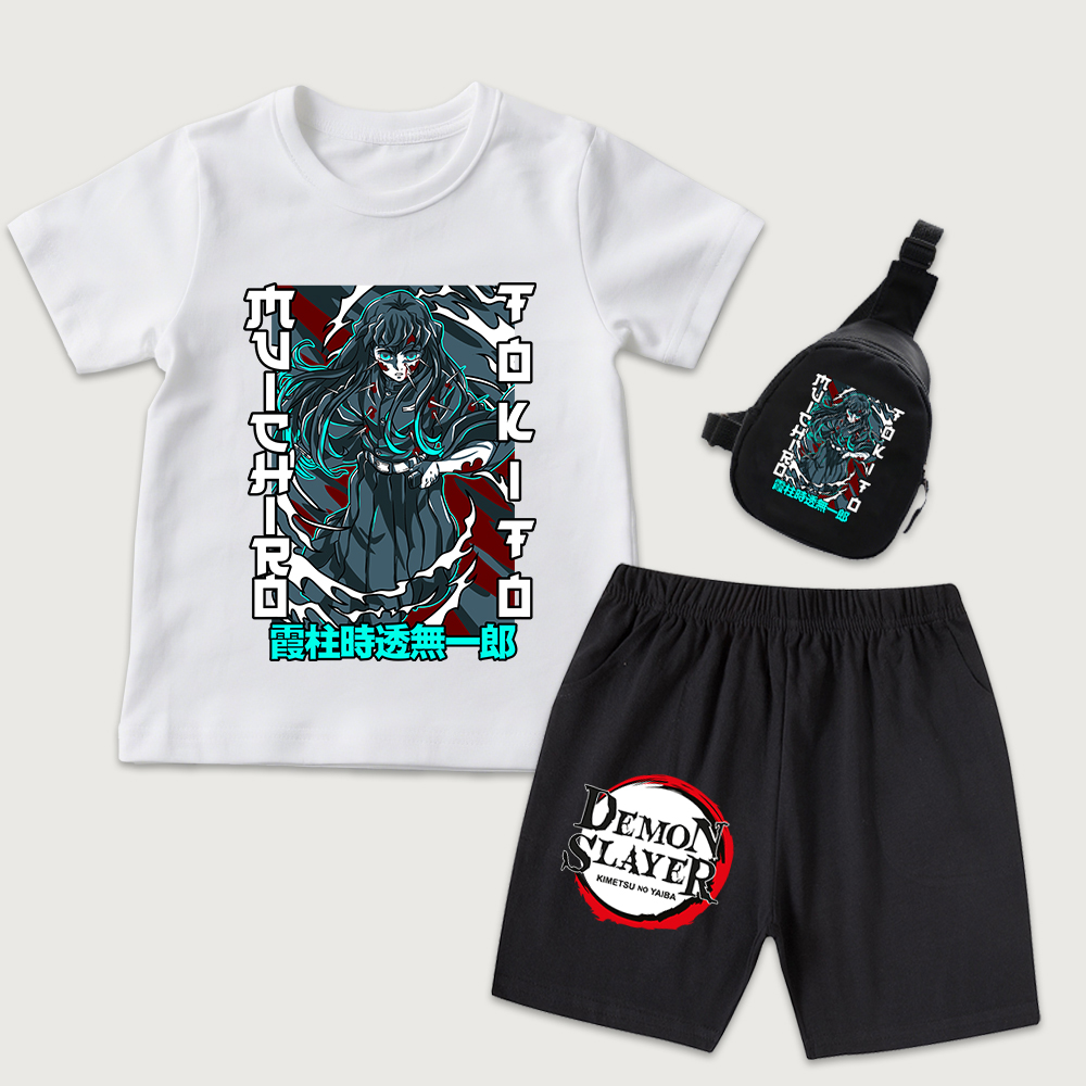 鬼滅の刃 時透無一郎 アニメプリント キッズ コットンTシャ - Summer Clothing For Baby Boy のレビューと価格