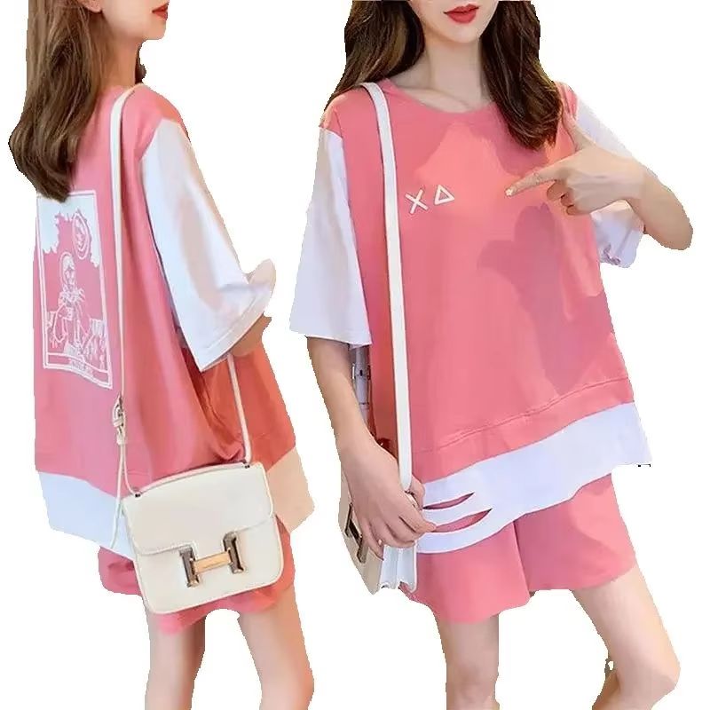 レディースカジュアルプラスサイズ2ピーススポーツスーツ夏新作 - Summer Clothing Wear のレビューと価格