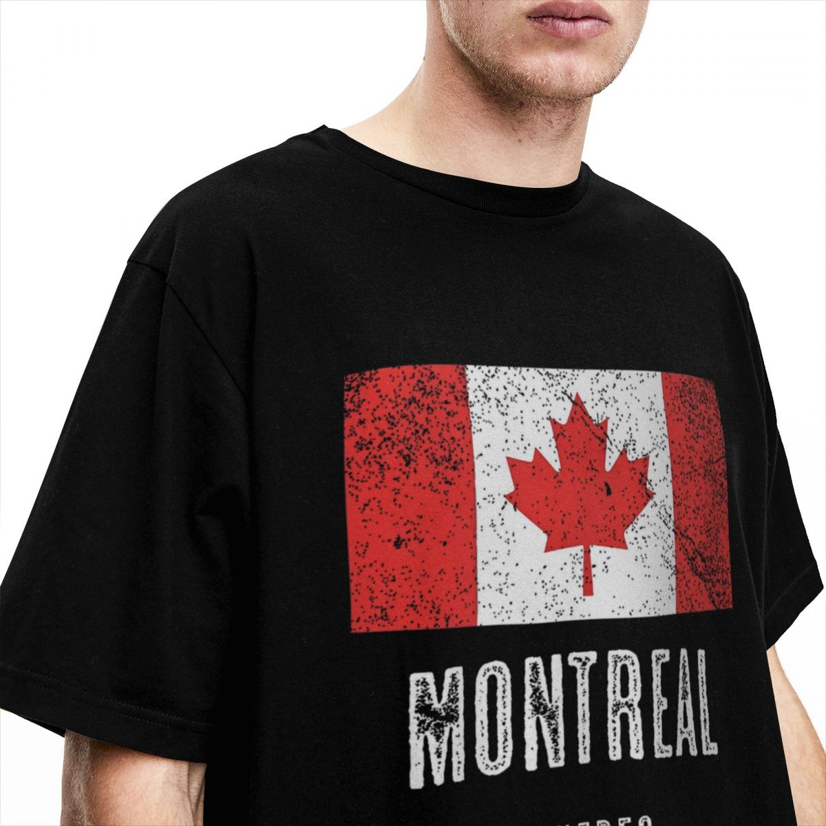 男性用の純綿のプリントTシャツ,カナダとカナダの旗のプリント - Summer Clothing Canada のレビューと価格